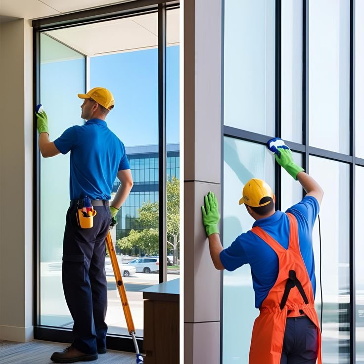Office Glass Cleaning Services in Jaipur by Shree Shyam Housekeeping Services